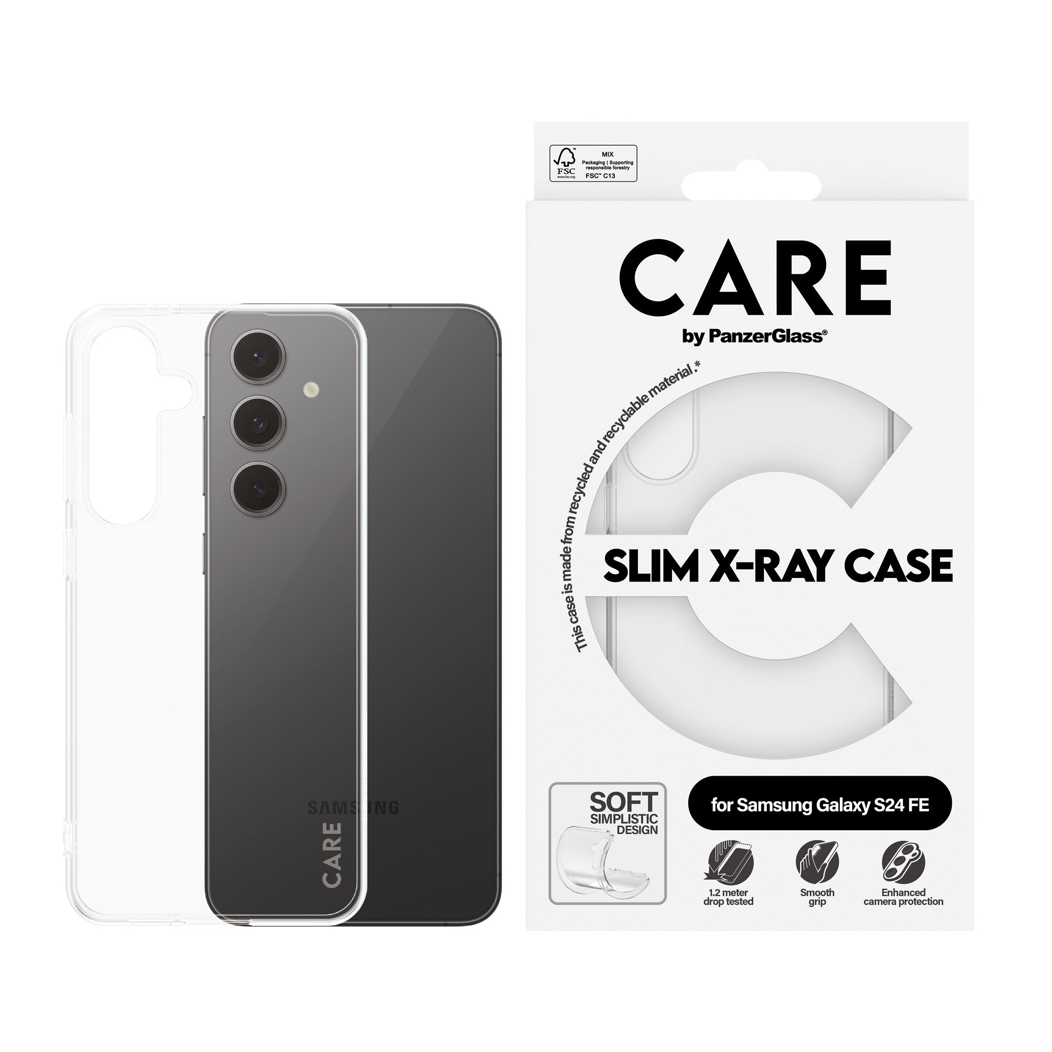 CARE by PanzerGlass® Fashionable Case Transparent X-Ray Soft Basic Samsung Galaxy S24 FE 5G